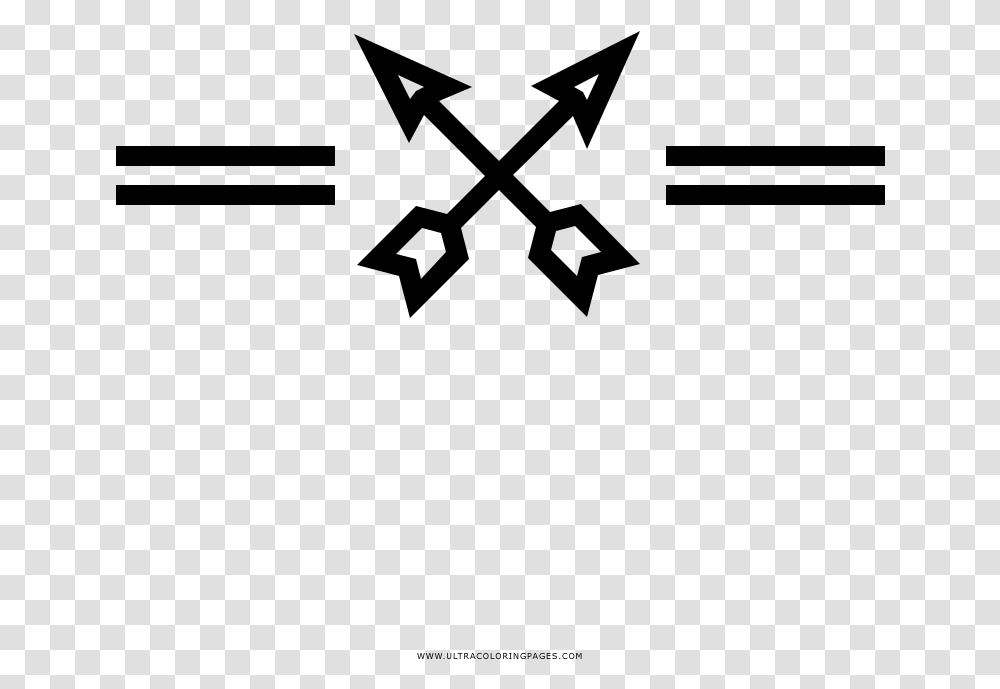 Crossed Arrows Divider Coloring, Gray, World Of Warcraft Transparent Png
