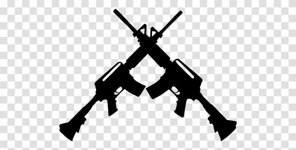 Crossed Clipart, Silhouette, Gun, Weapon, Weaponry Transparent Png