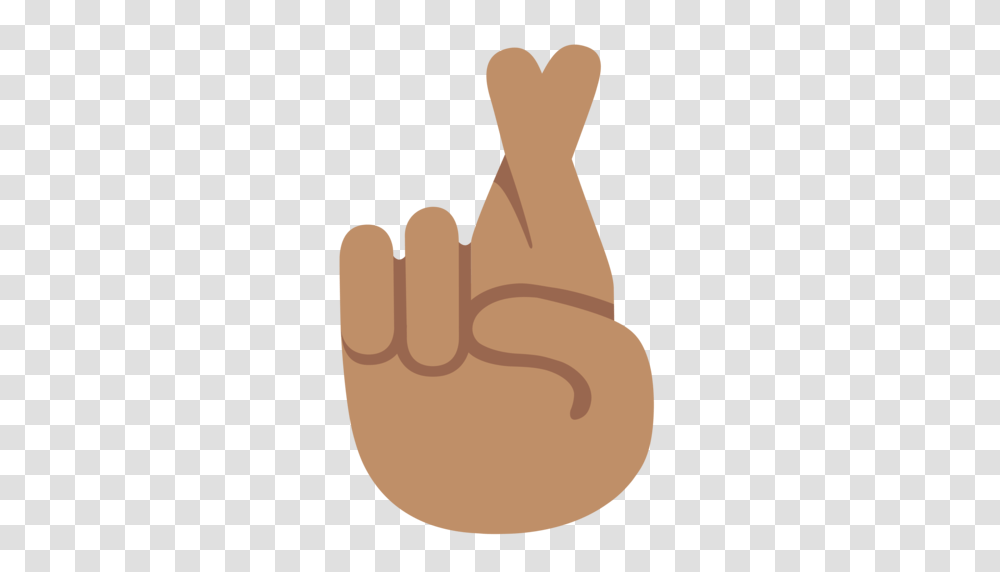 Crossed Fingers Medium Skin Tone Emoji, Hand, Alphabet, Fist Transparent Png
