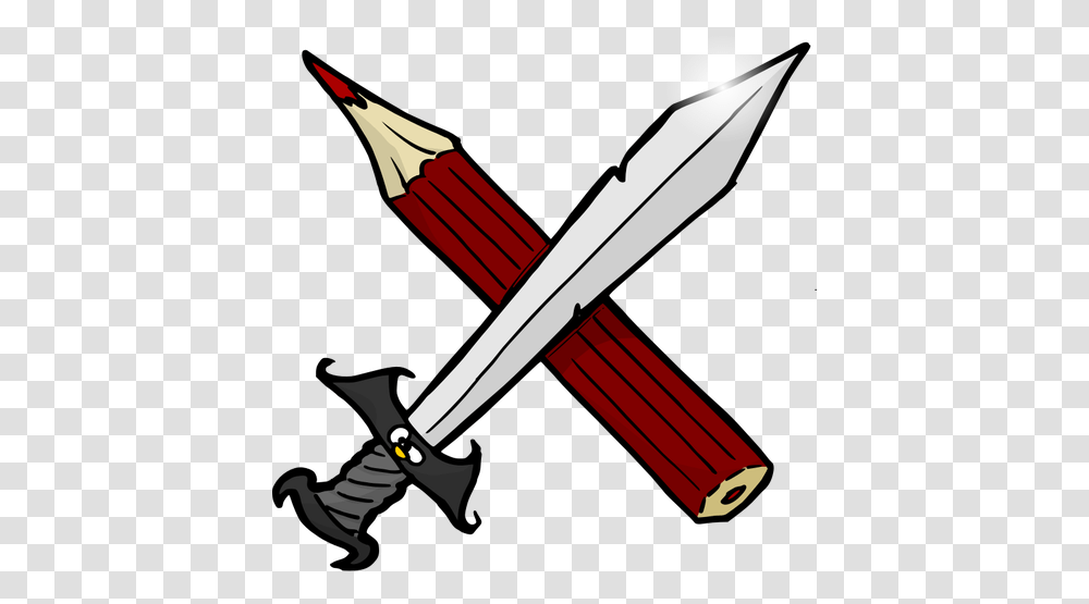 Crossed Free Clipart, Weapon, Weaponry, Pencil, Blade Transparent Png