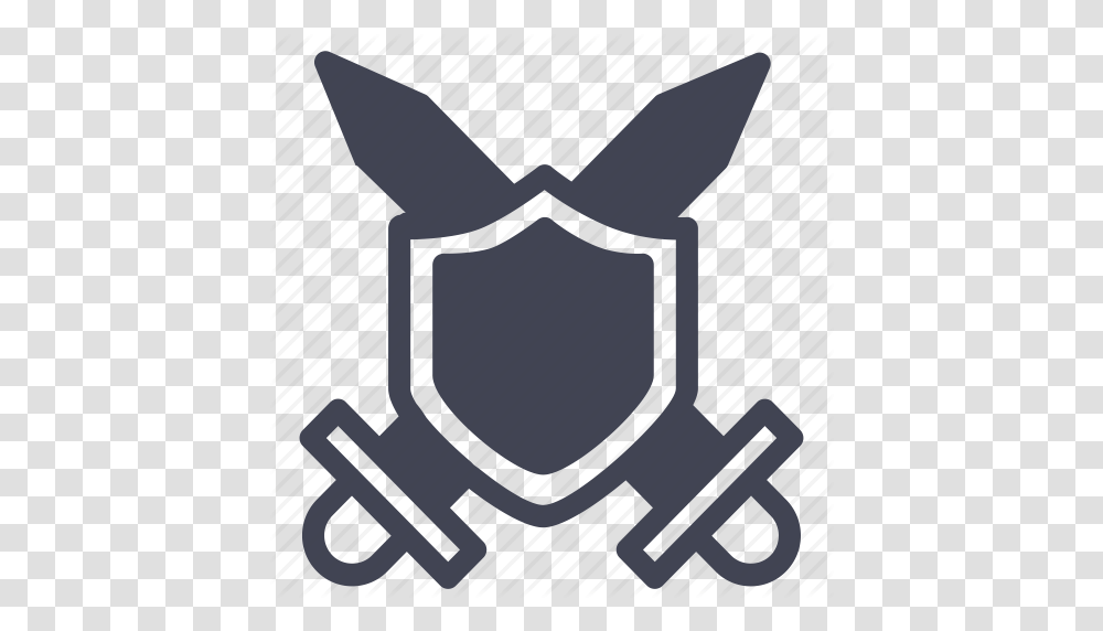 Crossed Gaming Knife Miscellaneous Shield Swords Icon, Poster, Advertisement Transparent Png