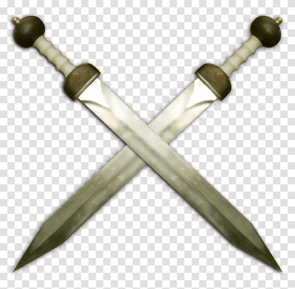 Crossed Gladii, Weapon, Weaponry, Blade, Sword Transparent Png