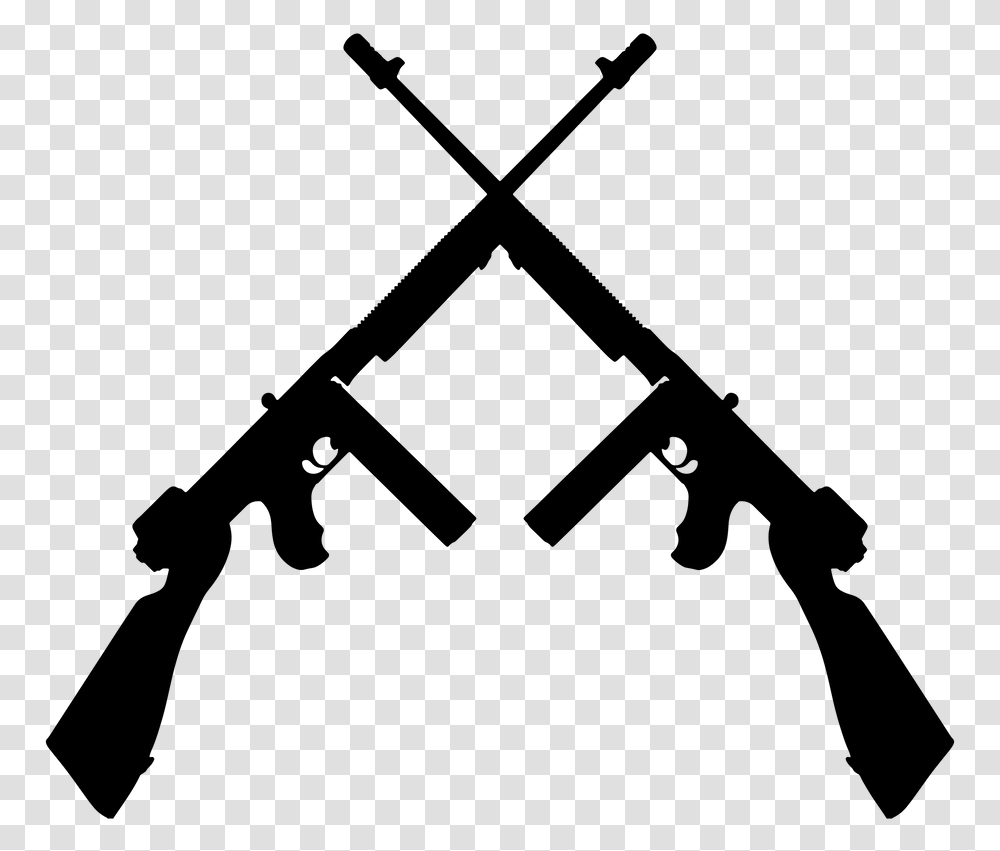 Crossed Gun Silhouette, Gray, World Of Warcraft Transparent Png