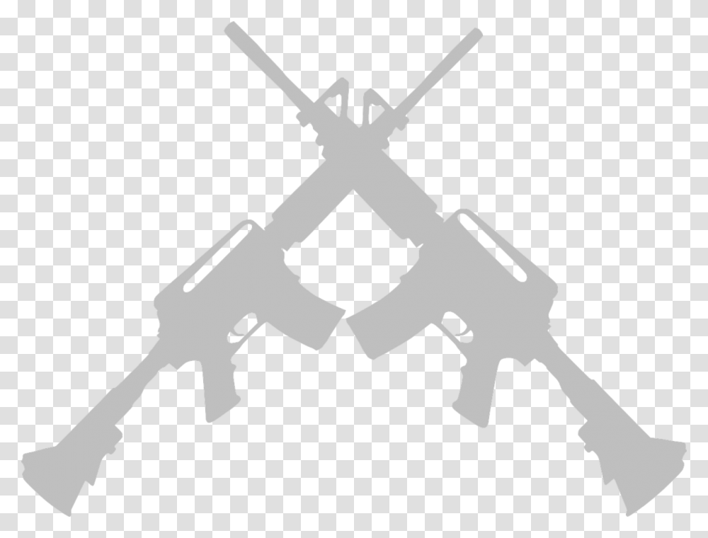 Crossed Guns, Silhouette, Stencil, Tool, Person Transparent Png