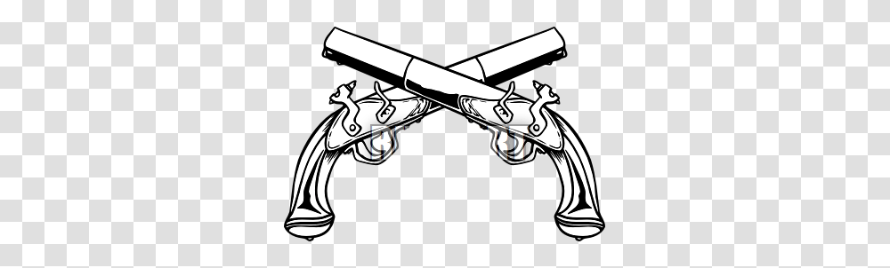 Crossed Muskets Pics Pirates And Musketeers, Gun, Weapon, Weaponry, Handrail Transparent Png