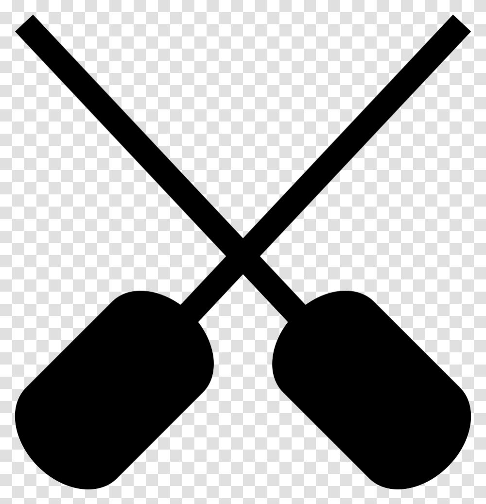 Crossed Oars Dayung Vektor, Shovel, Tool, Cosmetics, Silhouette Transparent Png