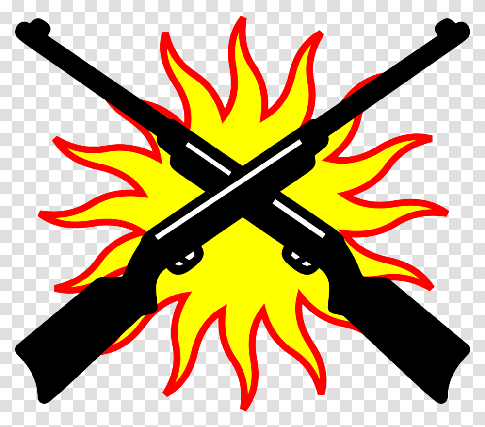 Crossed Rifles, Fire, Flame, Bonfire Transparent Png