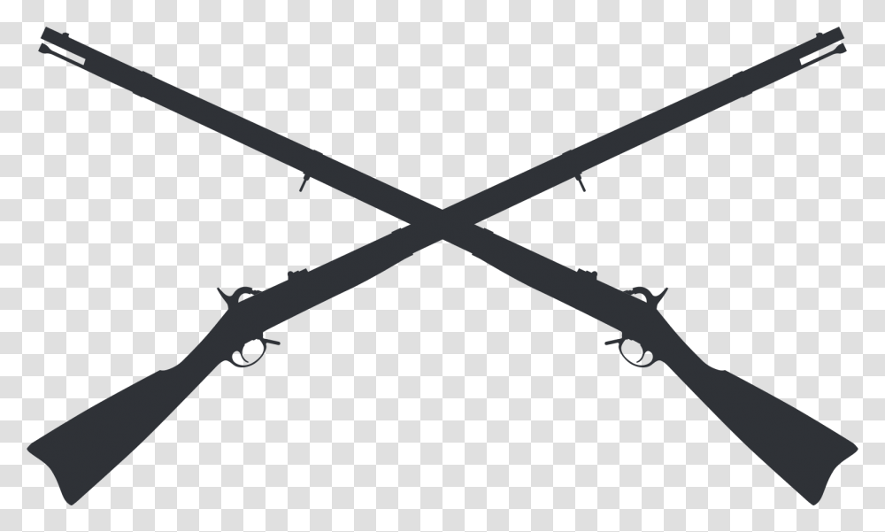 Crossed Rifles, Weapon, Weaponry, Gun, Silhouette Transparent Png