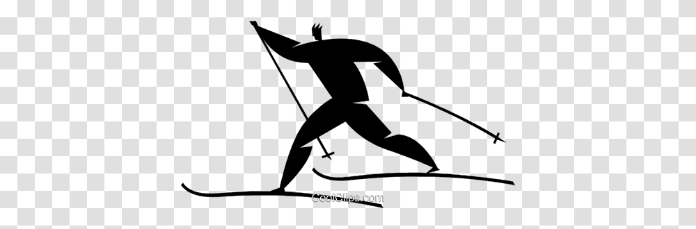 Crossed Skis Clipart Free Clipart, Silhouette, Ninja, Utility Pole, Bird Transparent Png