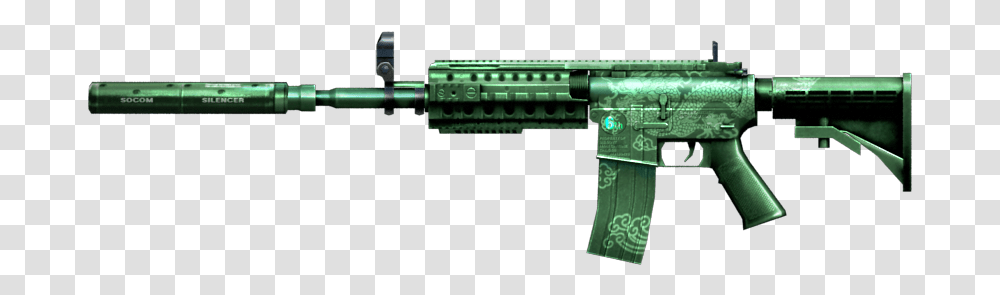 Crossfire Wiki M4a1 Xs Jade Crossfire, Gun, Weapon, Weaponry, Machine Gun Transparent Png