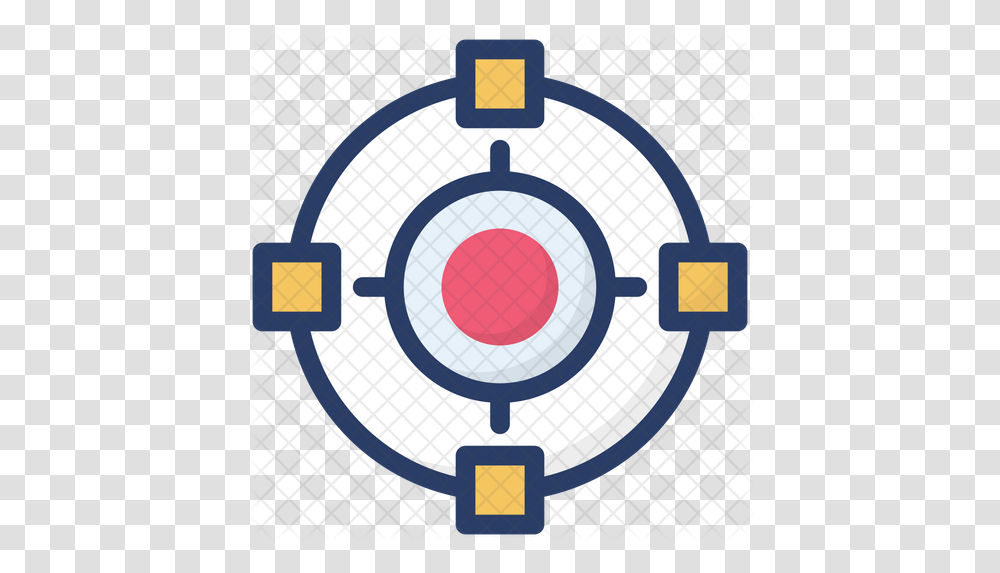 Crosshair Icon Target Black And White, Security, Road Sign, Symbol, Shooting Range Transparent Png