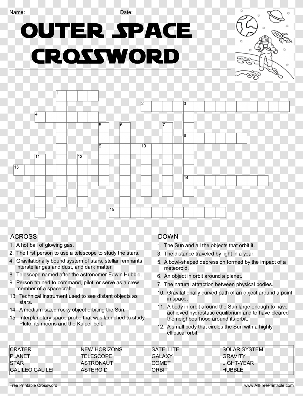 Crossword Puzzle Printable Template Crosswords Lovely Printable Star Wars Crossword For Kids, Game Transparent Png