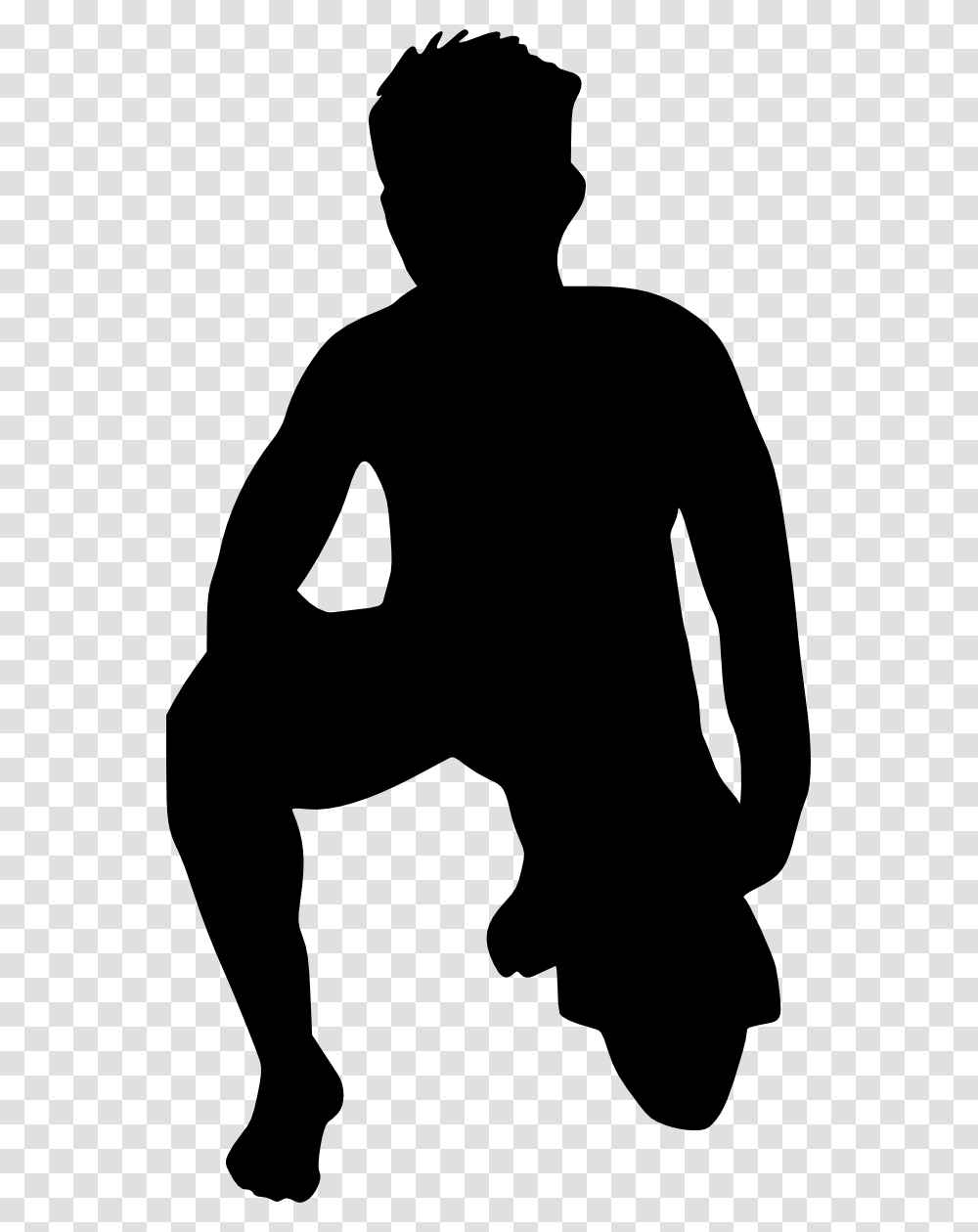 Crouching Child Silhouette, Standing, Person, Hoodie, Sweater Transparent Png
