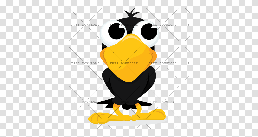 Crow Bird Image With Background Photo 772 Cartoon Crow Drawing, Animal, Blackbird, Puffin, Penguin Transparent Png