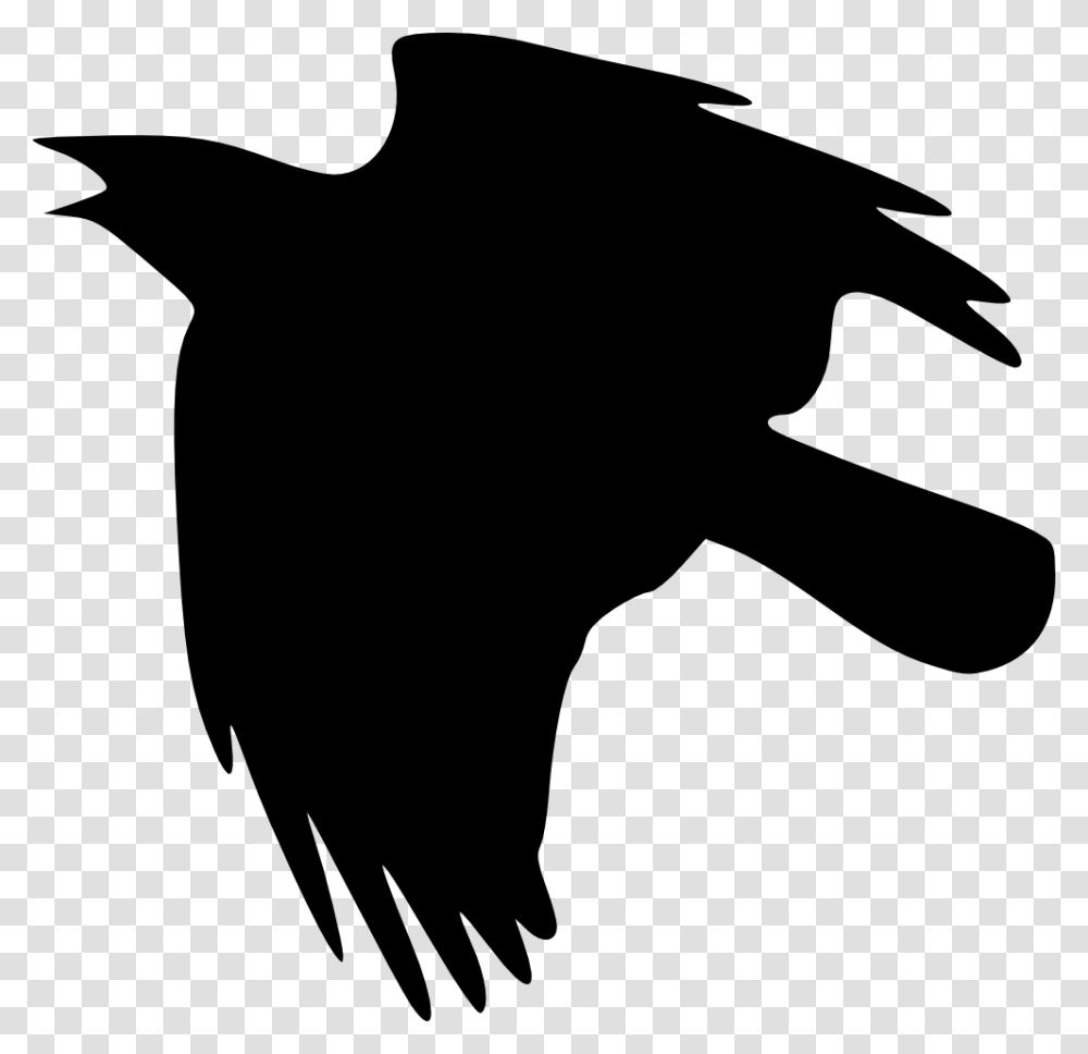 Crow Clip Art Game Of Thrones Inspired Crow And Raven, Silhouette, Stencil, Animal, Bird Transparent Png
