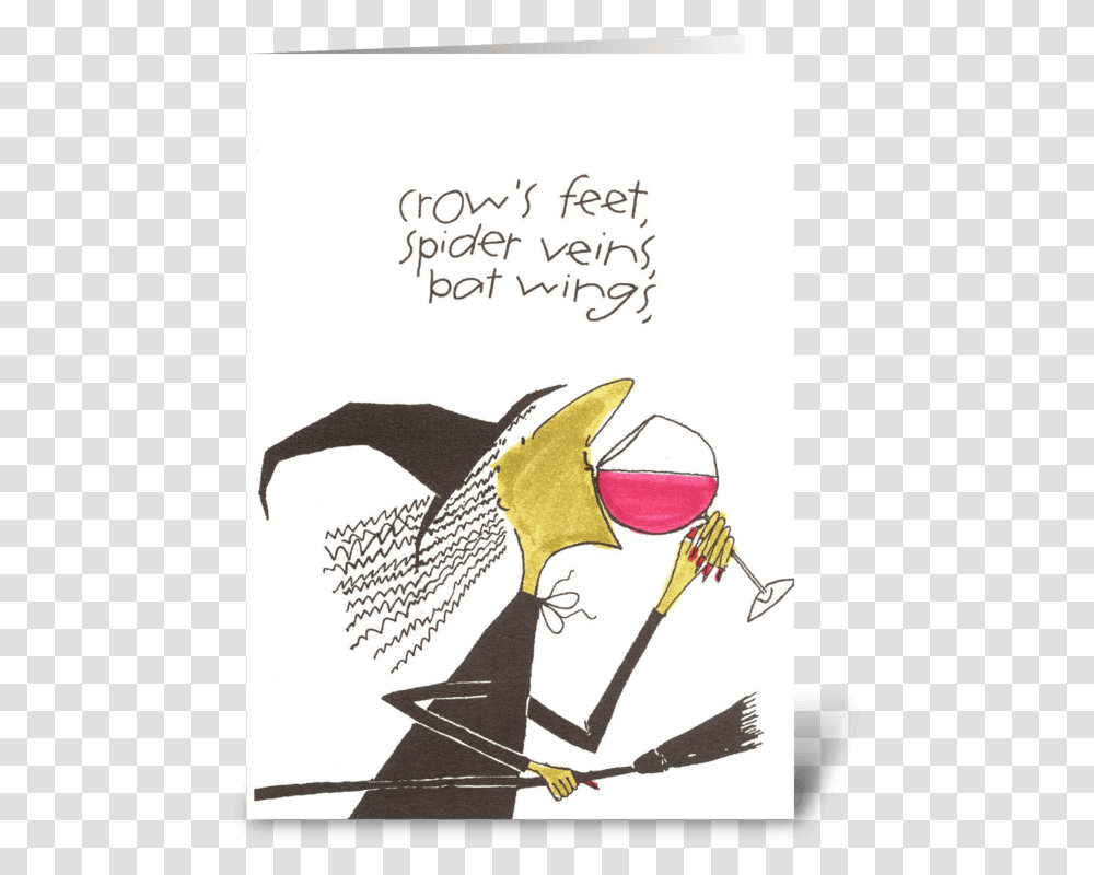 Crow S Feet Spider Veins Bat Wings Greeting Card Illustration, Handwriting, Label, Calligraphy Transparent Png