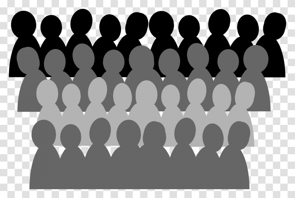 Crowd Mass Auditorium People Demonstration Crowd Clipart, Silhouette, Audience, Rug, Fence Transparent Png