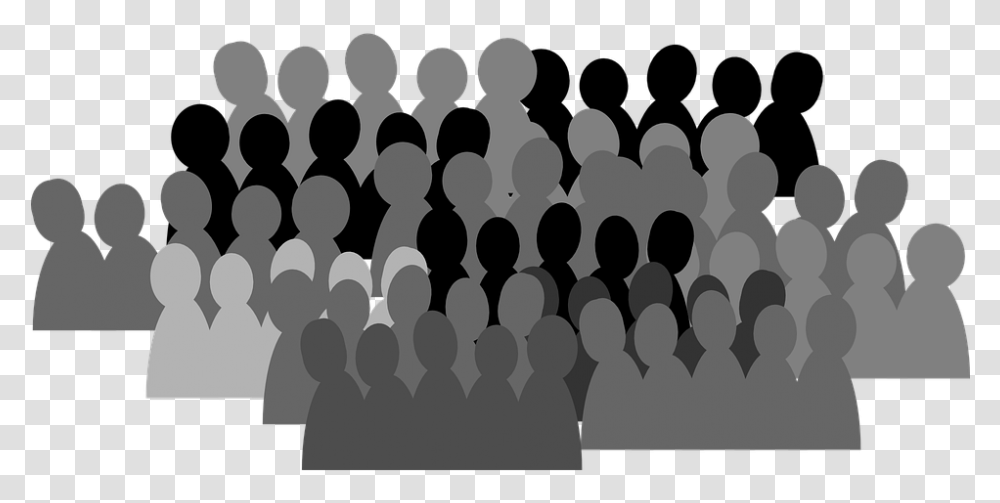 Crowd Mass People People Clipart Background, Silhouette, Rug, Text, Audience Transparent Png