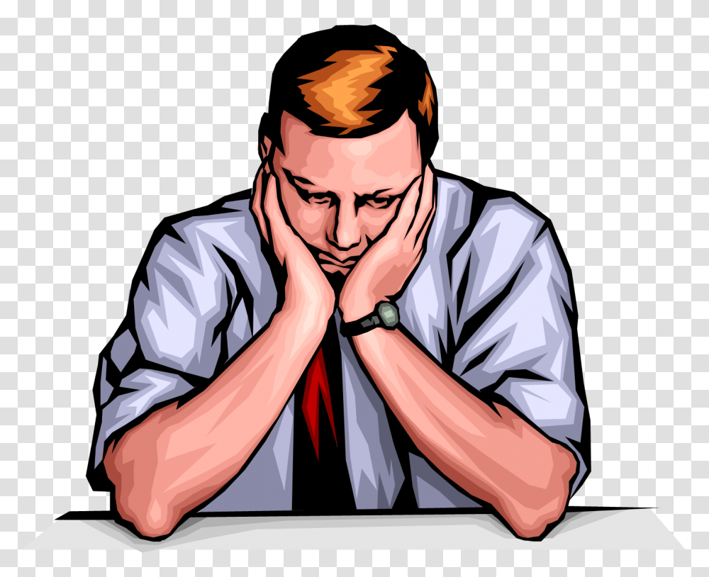 Crowd Of Angry People Clipart Cartoon Sad Guy Sad Person, Human, Hand, Kneeling Transparent Png