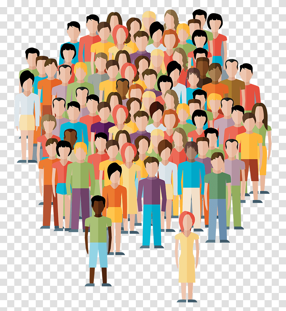 Crowd Of People Individual Differences Clip Art Hd Citizenship Amendment Act Logo, Person, Human, Audience, Collage Transparent Png