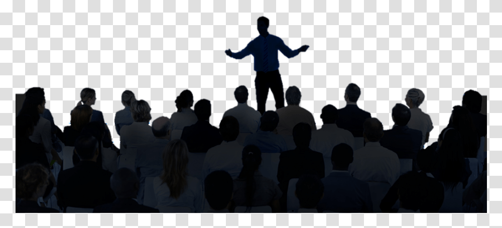 Crowd Person Being A Leader, Audience, Silhouette, Speech, Outer Space Transparent Png