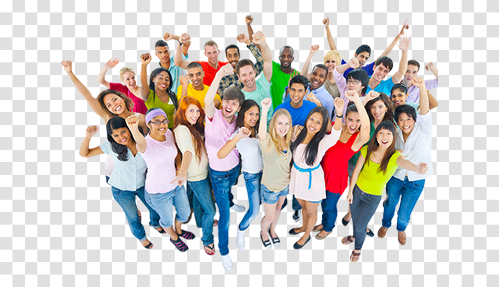 Crowd Roar Party Celebration People Equality Large Group Of Friends, Person, Face, Female Transparent Png