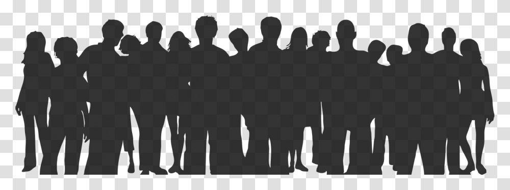 Crowd Silhouette Clipart Many People Silhouette, Person, Human, Audience, Funeral Transparent Png
