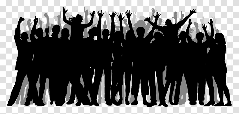 Crowd Silhouette Crowd Of People, Person, Worship, Audience, Finger Transparent Png