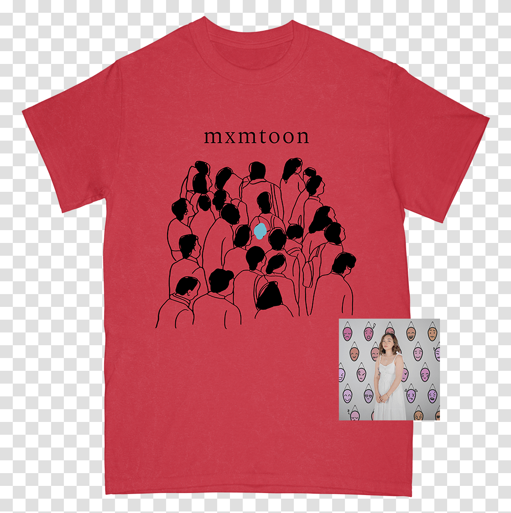 Crowd Tee The Masquerade Mxmtoon Stickers, Apparel, T-Shirt, Plant Transparent Png