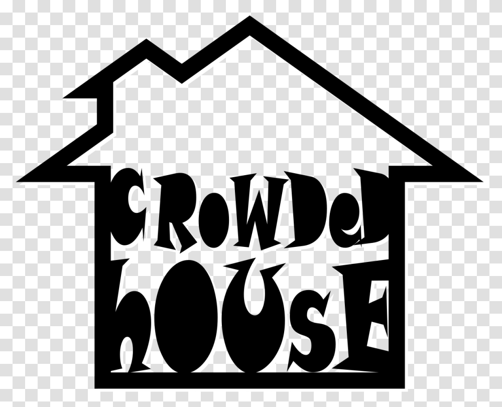Crowded House Logo, Calligraphy, Handwriting, Label Transparent Png