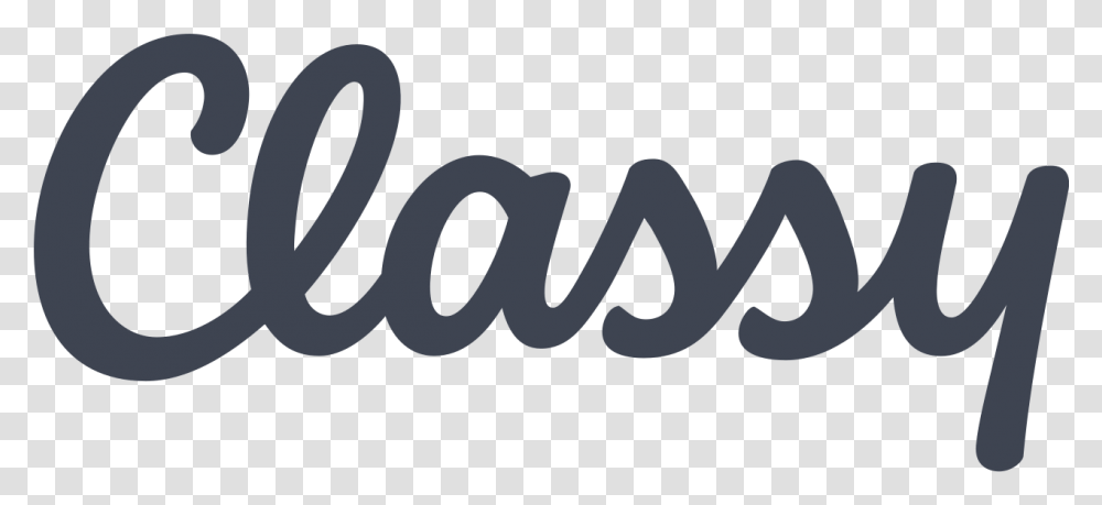 Crowdfunding Software Classy Org Logo, Text, Handwriting, Alphabet, Symbol Transparent Png