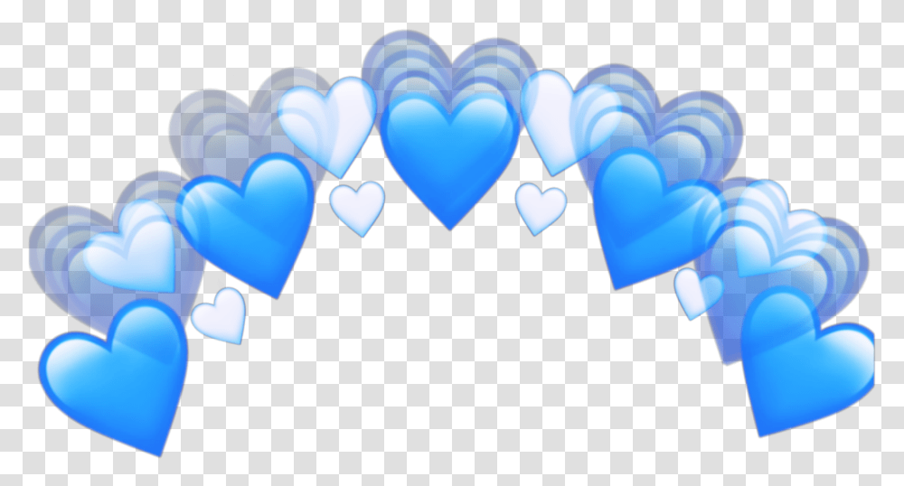 Crown Aesthetic Heartcrown Heart Blue Whatsapp Aesthetic Heart Crown Blue, Lighting Transparent Png