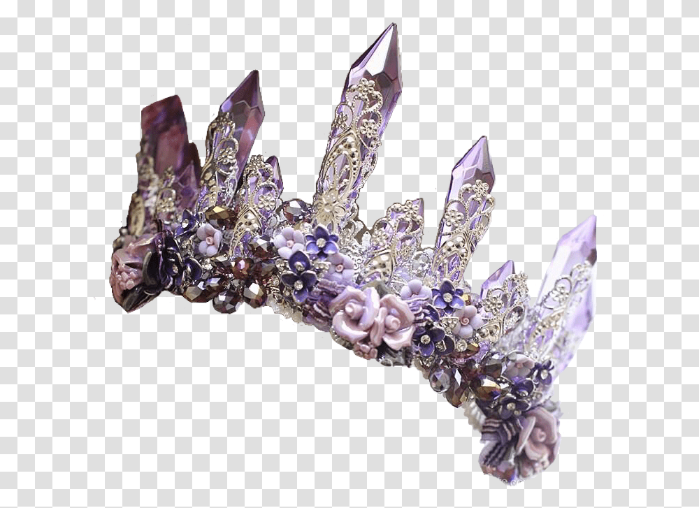 Crown Amythest Gemstones Pngs Lovelypngs Usewithcr Purple Crystal Crown, Jewelry, Accessories, Accessory, Tiara Transparent Png