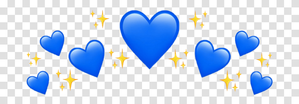 Crown Blue Heart Crown, Symbol, Star Symbol, Pillow Transparent Png