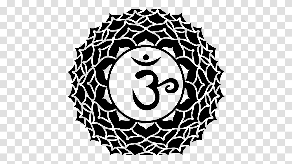 Crown Chakra Symbol Black, Pattern, Spider Web, Ornament, Fractal Transparent Png