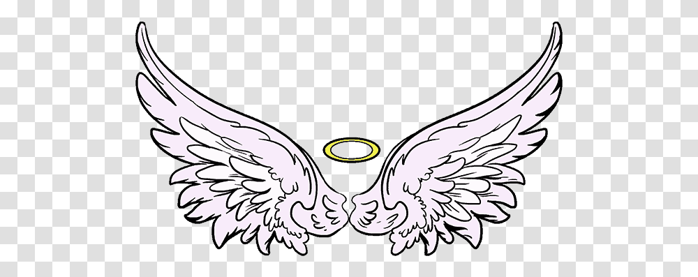 Crown Clipart Angel Angel Wings Drawing Simple Baby Angel Wings Drawing, Eagle, Bird, Animal, Symbol Transparent Png