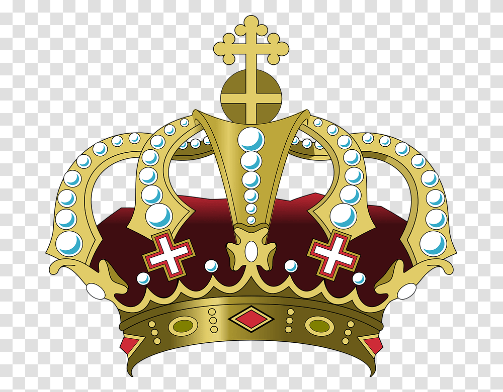 Crown Cross Palace Royal King Queen Prince Cartoon Crown With No Background, Accessories, Accessory, Jewelry Transparent Png