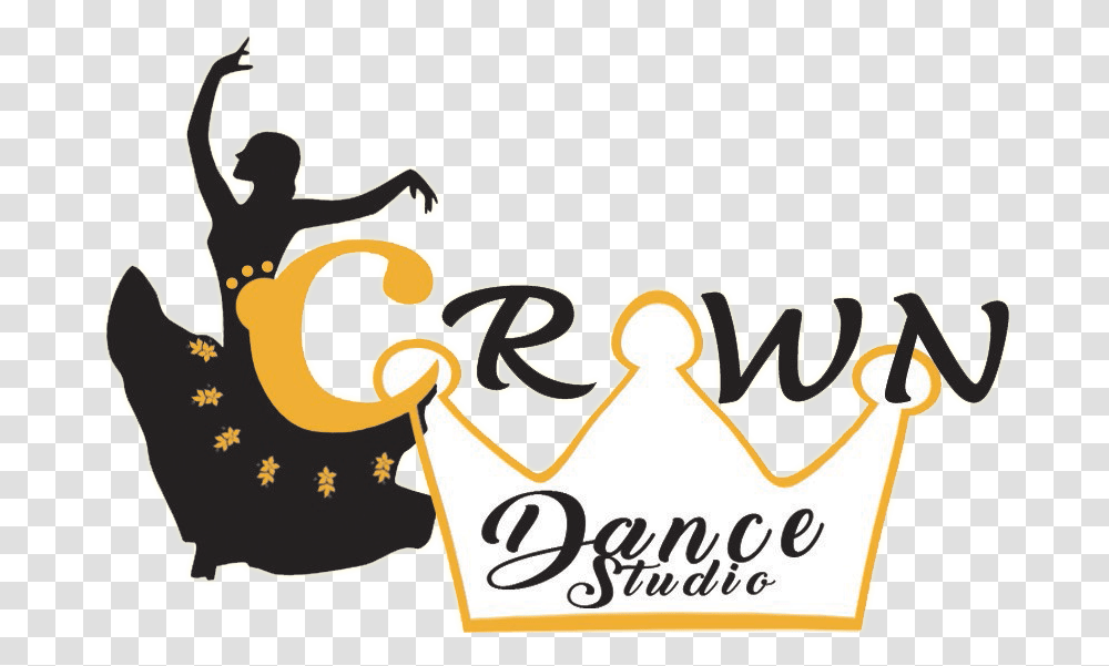 Crown Dance Studio Logo Logo For Dance, Alphabet, Label, Number Transparent Png