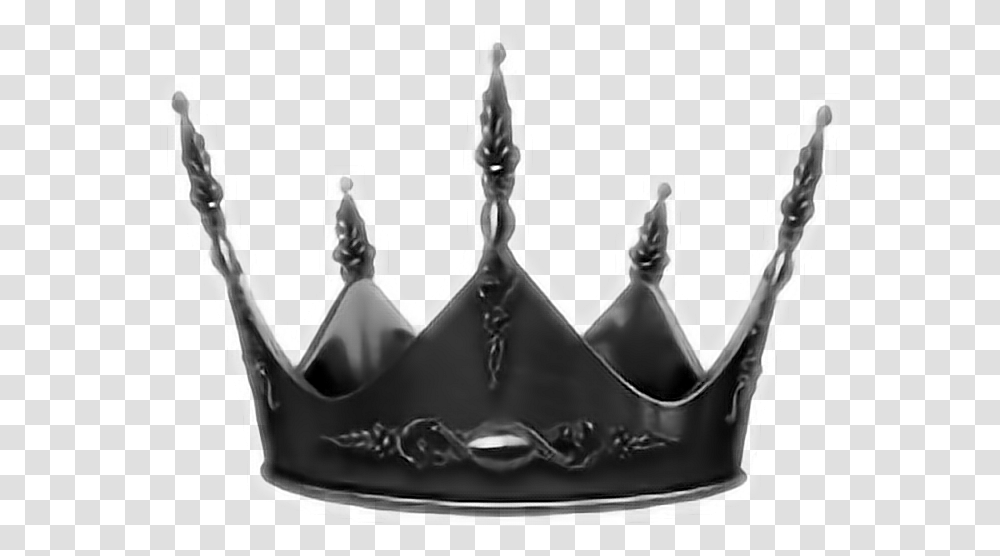 Crown Darkcrown Black Blackcrown Evil Queen Crown, Accessories, Accessory, Jewelry, Chess Transparent Png