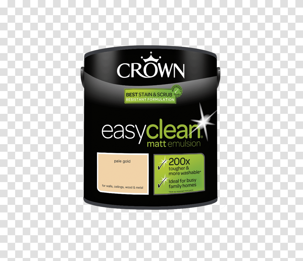 Crown Easy Clean Egyptian Sand Matt Emulsion Paint 25l Powdered Clay Crown Paint, Label, Text, Plant, Cosmetics Transparent Png
