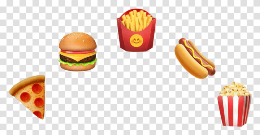 Crown Emojicrown Food Sticker Food Group, Burger, Fries Transparent Png