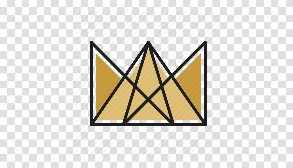 Crown Engineering Geometric Illustration Line Icon, Star Symbol, Triangle Transparent Png