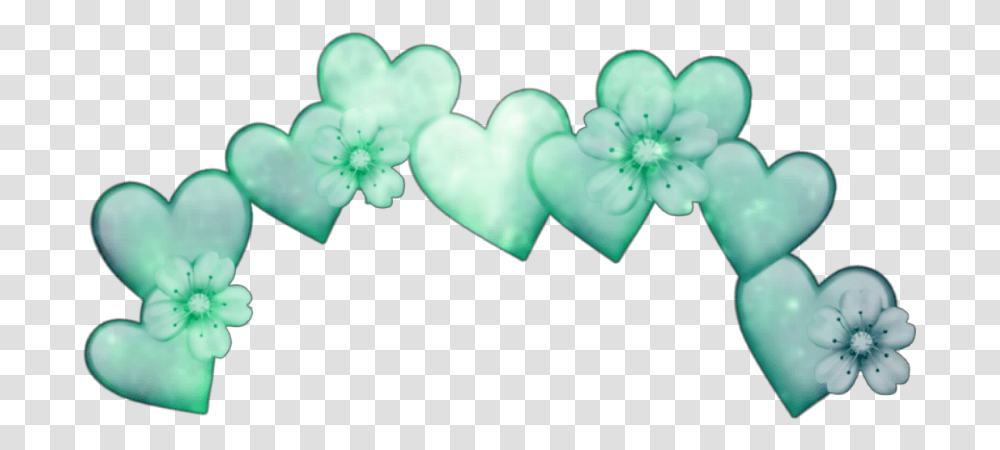 Crown Flower Galaxy Heart Green Flowercrown Lovecrown Green Flower Crown, Plant, Anther, Blossom Transparent Png