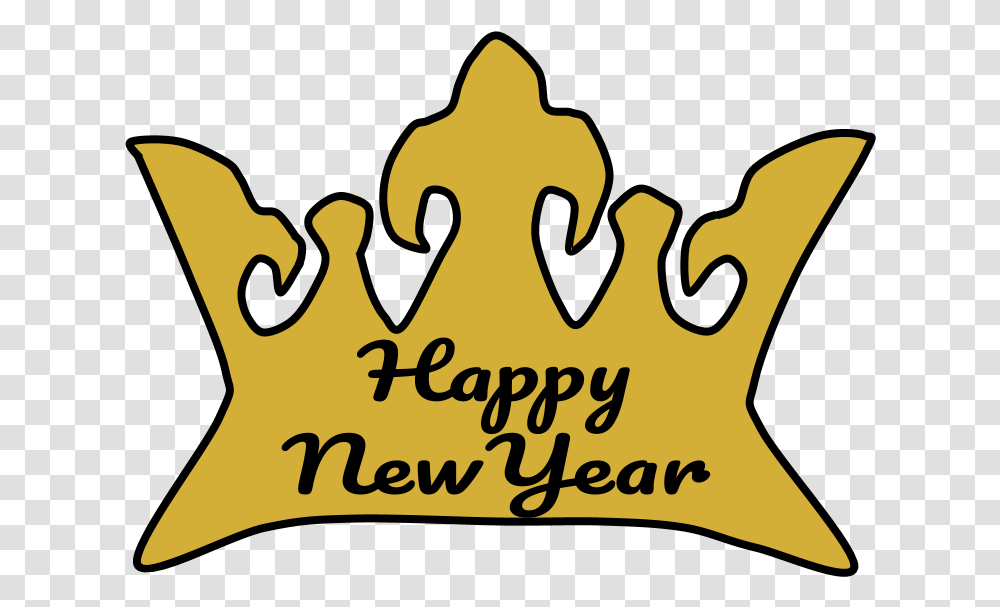 Crown Gold Happy New Year Lettering, Jewelry, Accessories, Accessory Transparent Png