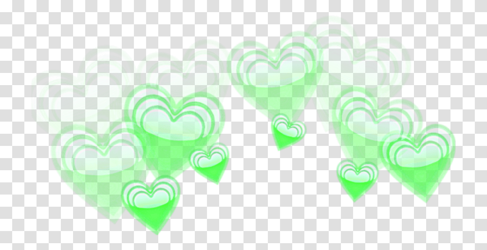 Crown Green Heart Crown, Rubber Eraser, Light, Neon, Graphics Transparent Png