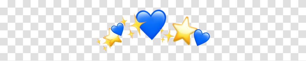 Crown Heart Blueheart Sparkles Sparkle Bluecrown Graphic Design, Star Symbol, Diwali Transparent Png