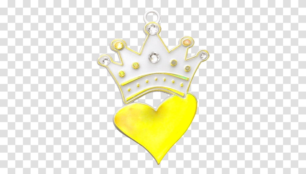 Crown Heart Charm With Rhinestones White Metallic Gold 1 Pc Pkg Solid, Accessories, Accessory, Jewelry Transparent Png