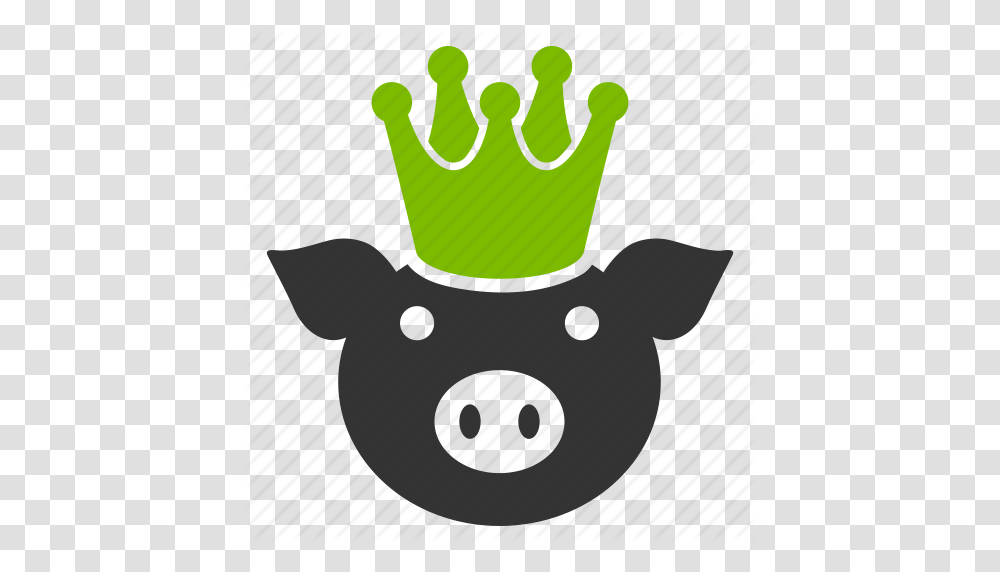 Crown King Pig Piggy Power Queen Royal Pork Swine Icon, Doodle, Drawing, Stencil Transparent Png