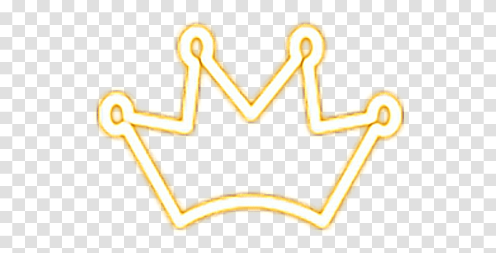 Crown King Queen Kween Yellow Gold Neon Corona Imagen De Queen, Cross, Symbol, Logo, Trademark Transparent Png