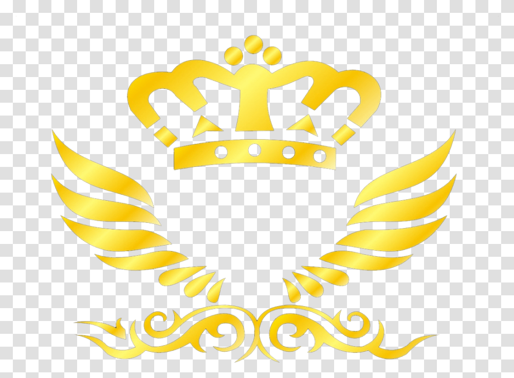 Crown Logo Gold Logo Sayap Warna Emas, Jewelry, Accessories, Accessory, Symbol Transparent Png